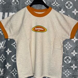 BUDRO Cream and Orange T-Shirt